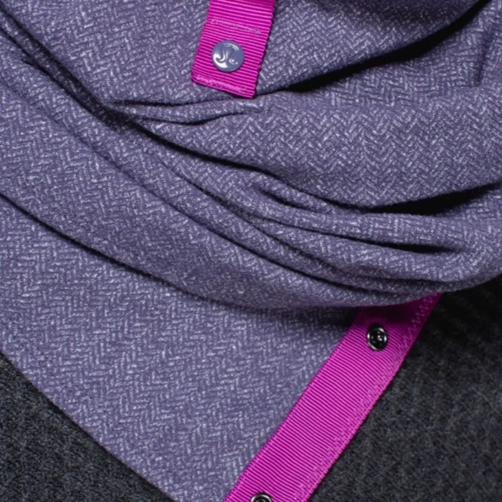 Lululemon Vinyasa Scarf Rulu Heathered Herringbone Black Grape Nightfall
